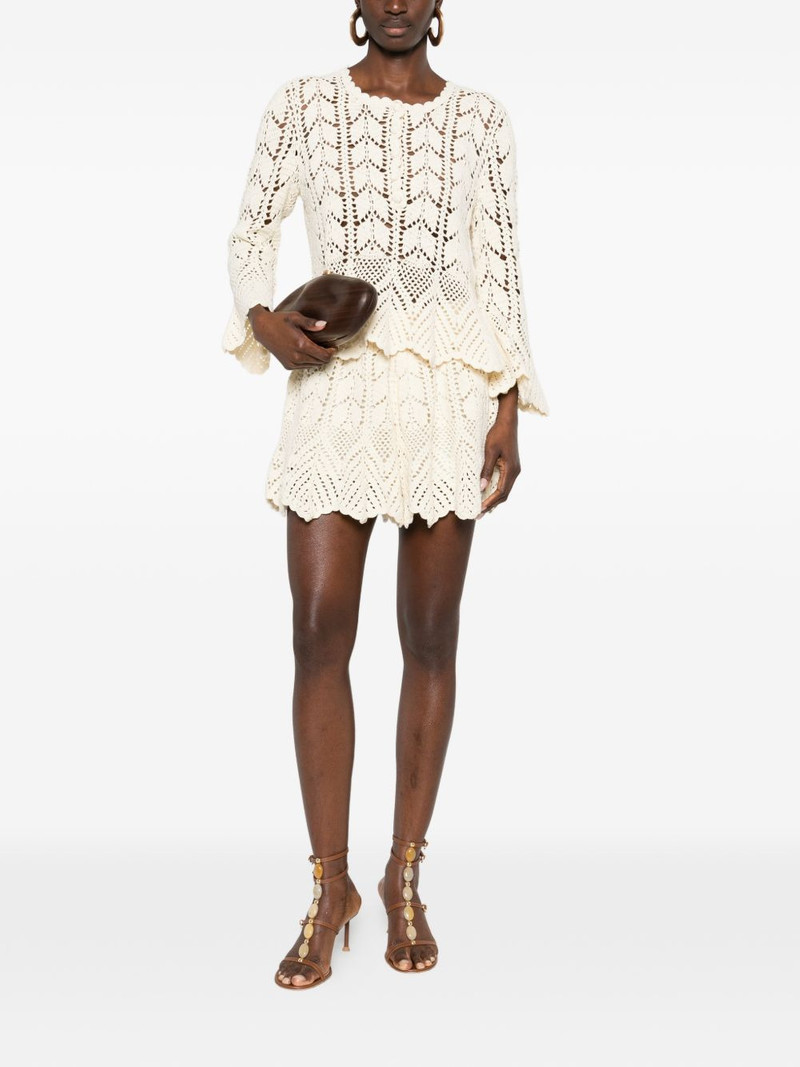 Zimmermann Awaken lace crochet shorts outlook