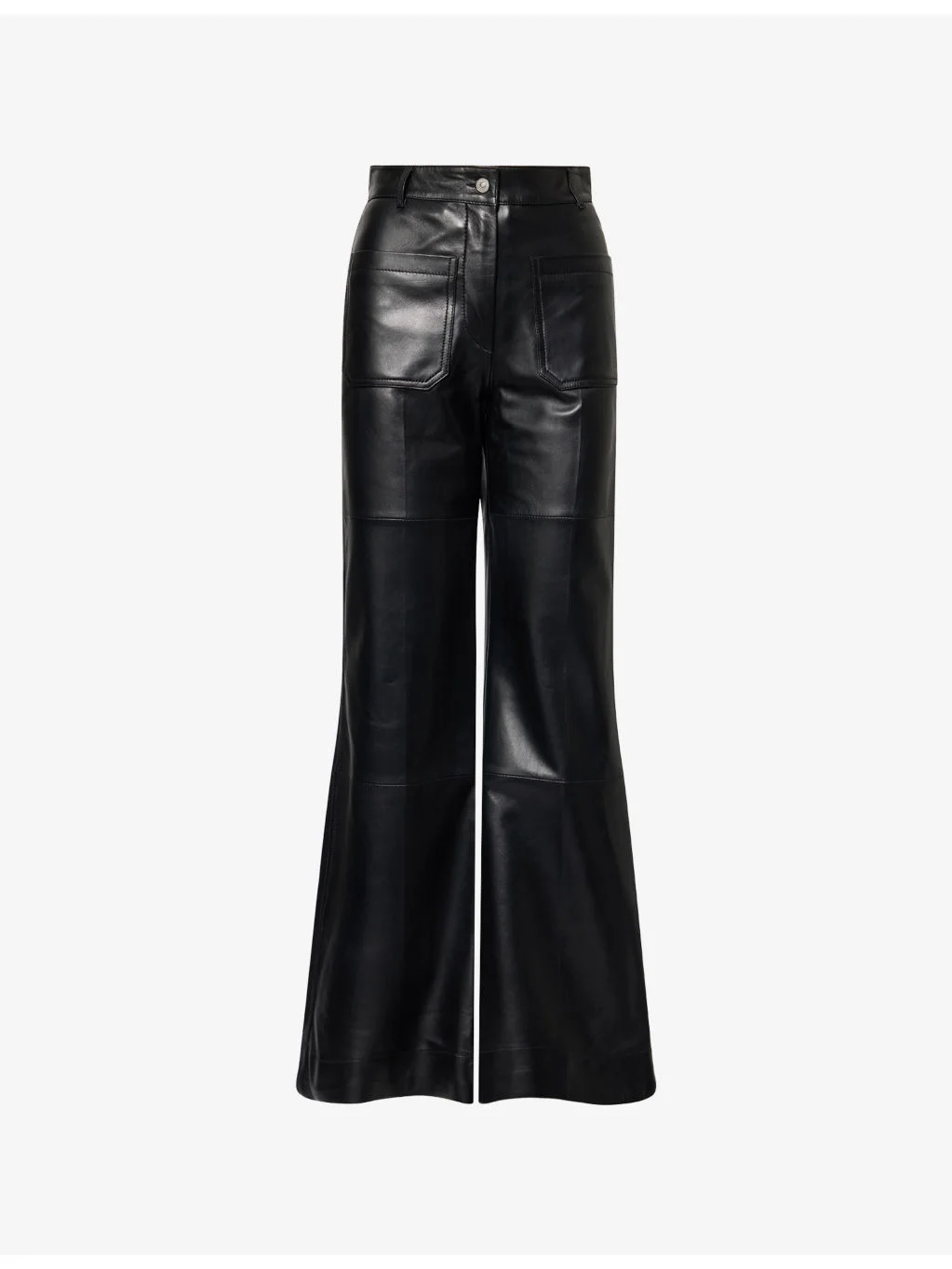 Alina Wide-Leg Leather Trousers - 1