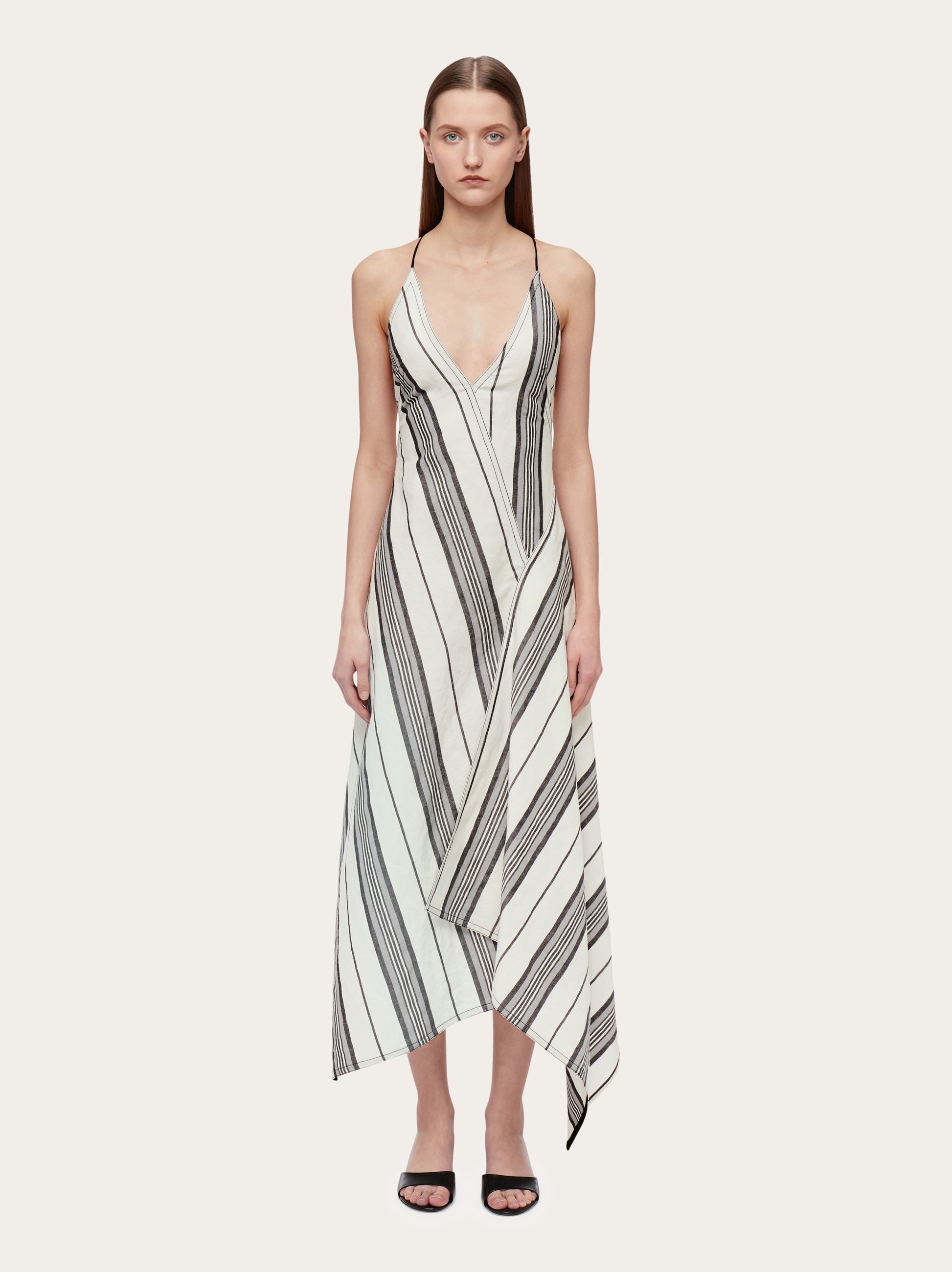 Asymmetric slip dress - 2