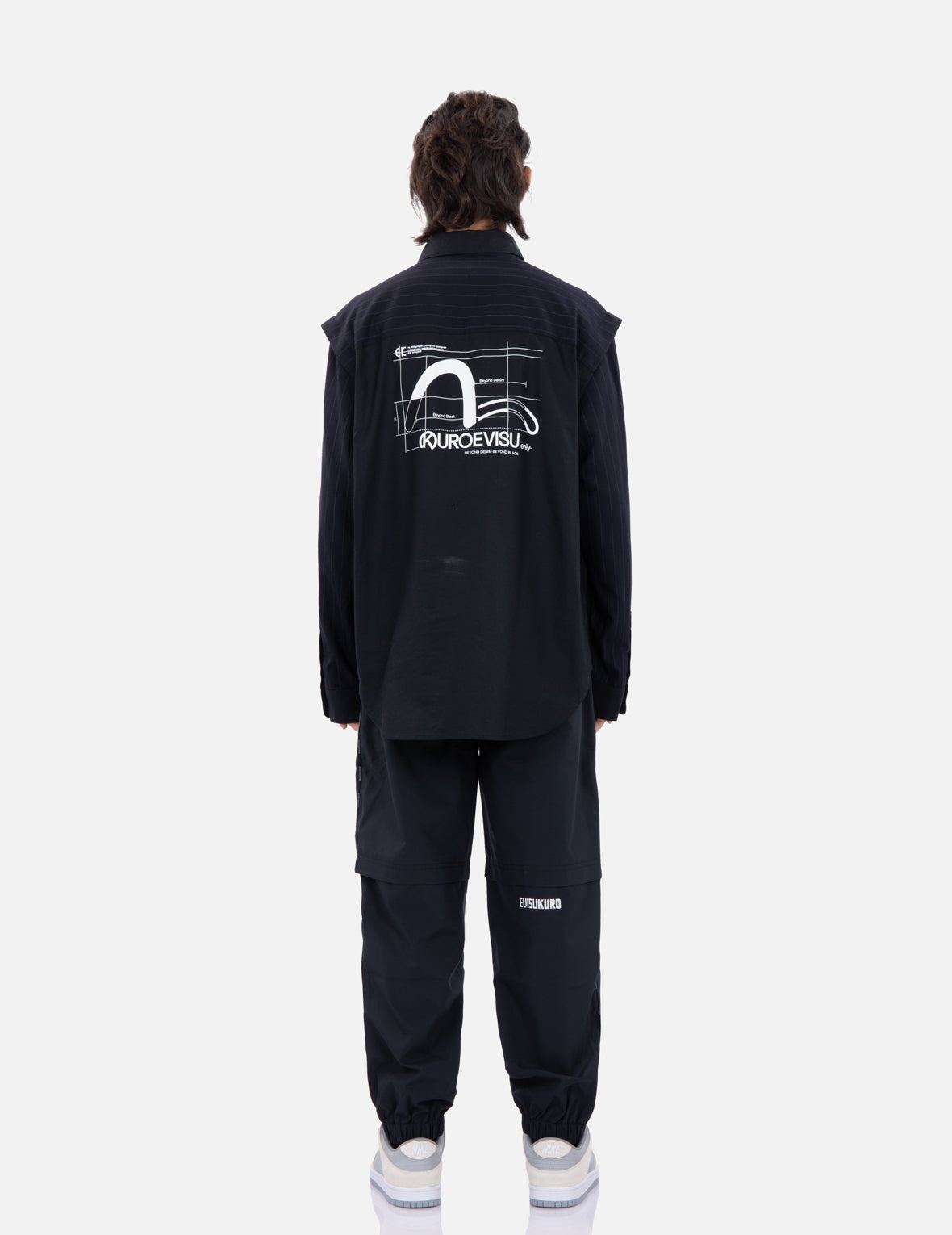 Seagull Print Contrasted Panel Shirt - 5