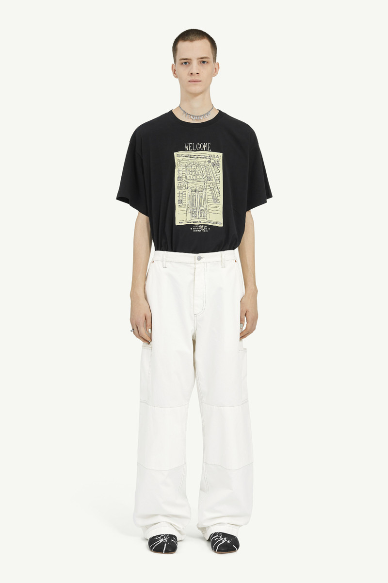 MM6 Maison Margiela Numeric Signature Cotton Canvas Trousers outlook