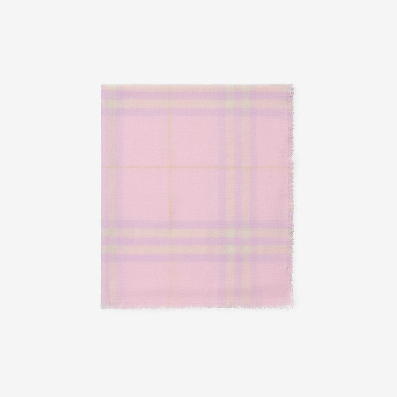 Wide Check Wool Scarf 4