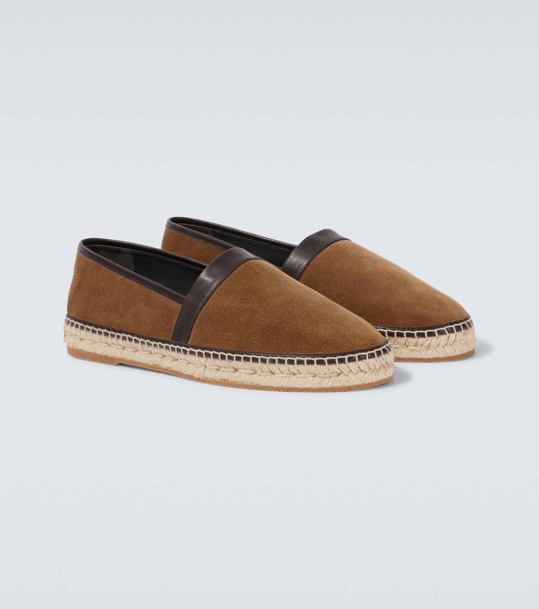 Nerano leather-trimmed suede espadrilles - 5