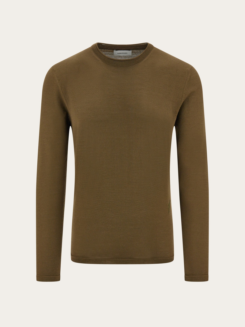 Light sweater with embroidered signature 1