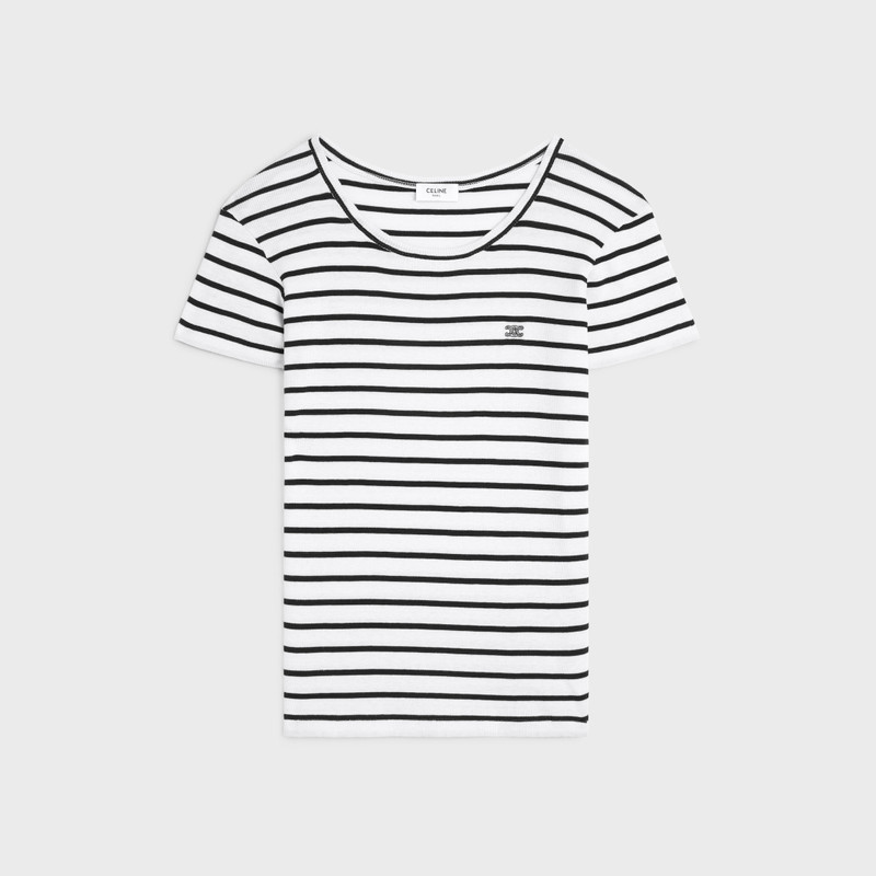 t-shirt IN striped silk jersey 1