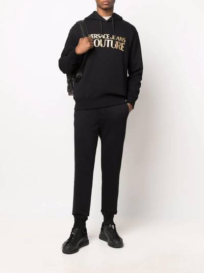 VERSACE JEANS COUTURE logo-print cotton hoodie outlook