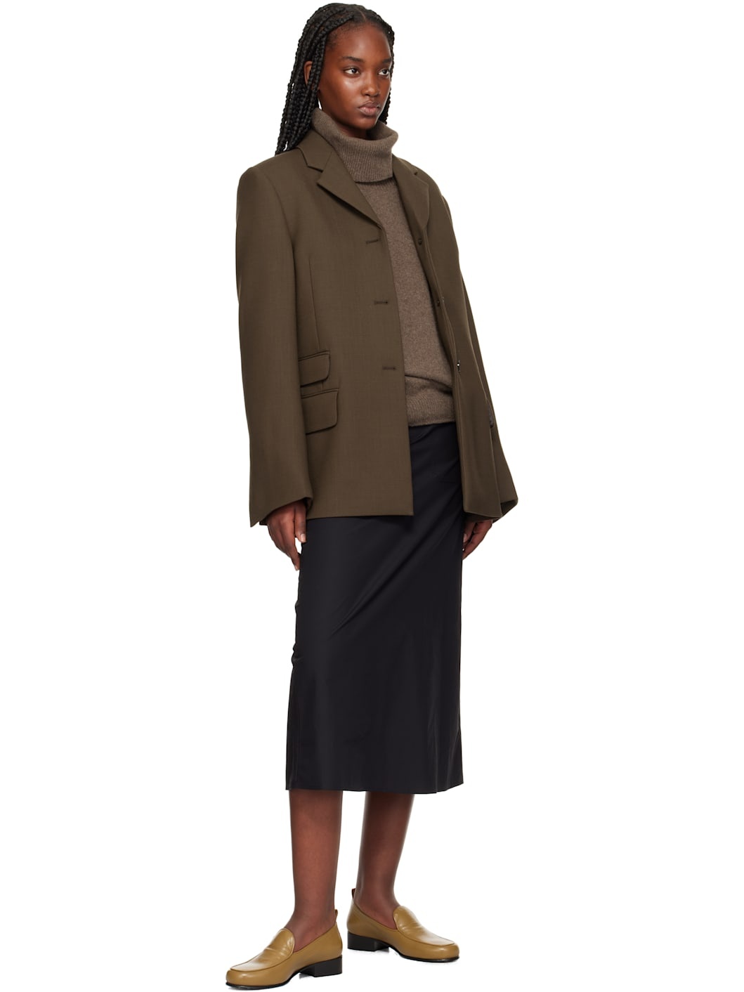 【関税込み】BY FAR ベージュ Alfred スリッポン BY FAR Brown Alfred Loafers | REVERSIBLE