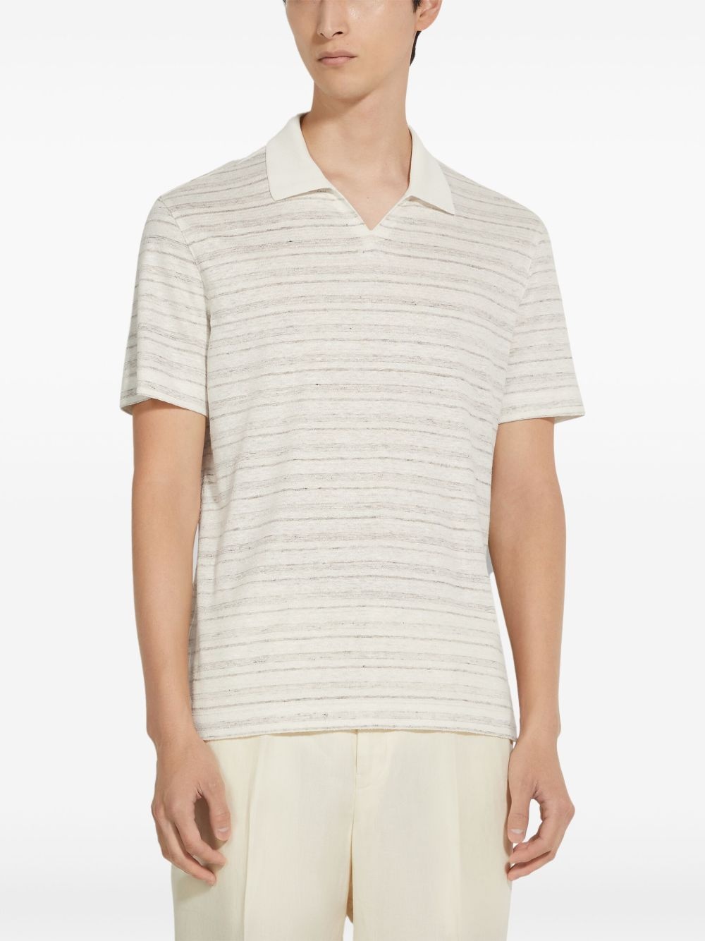 cotton-silk polo shirt - 3