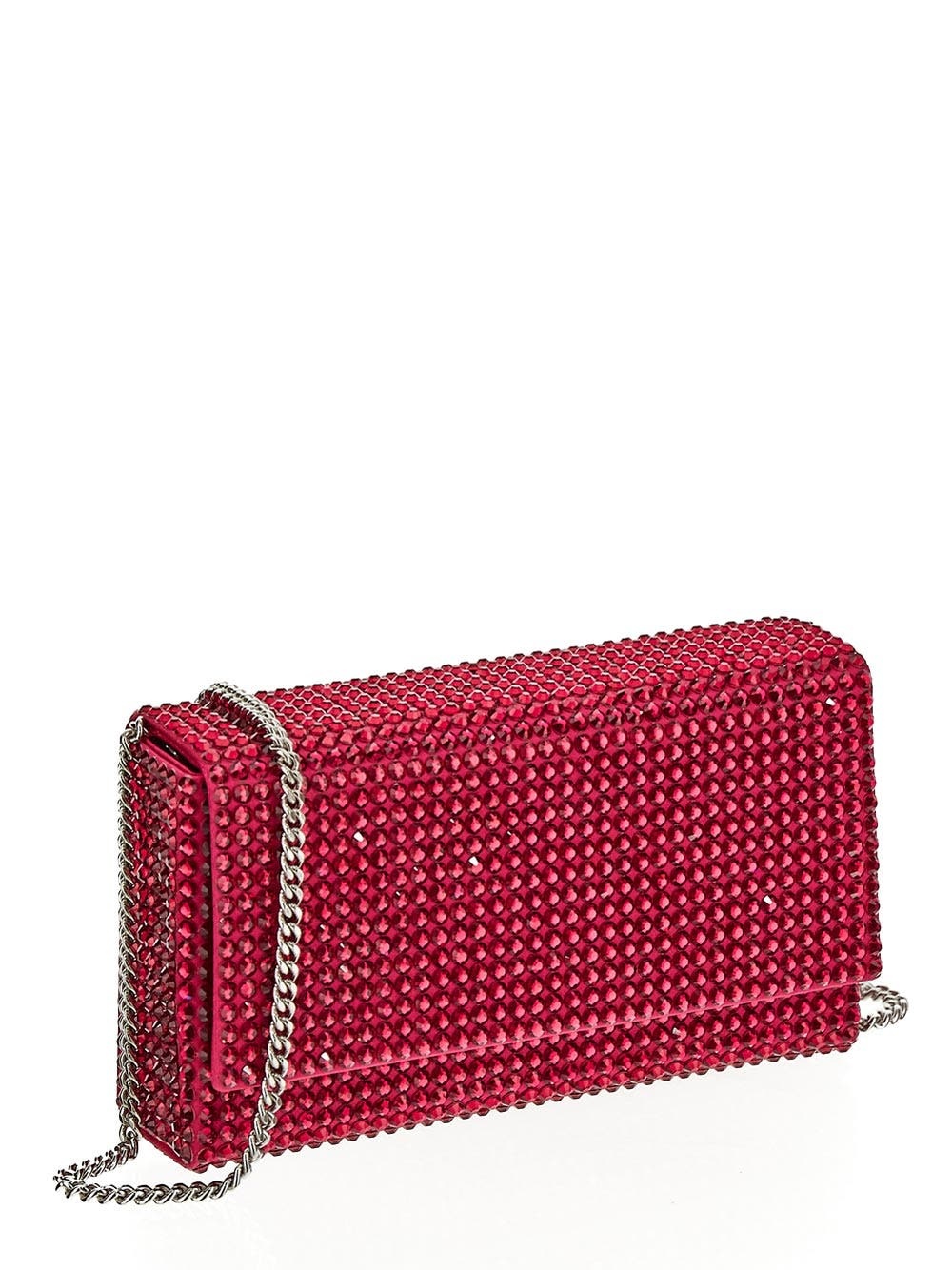 Satin Ruby Crystals Mini Pouch - 2