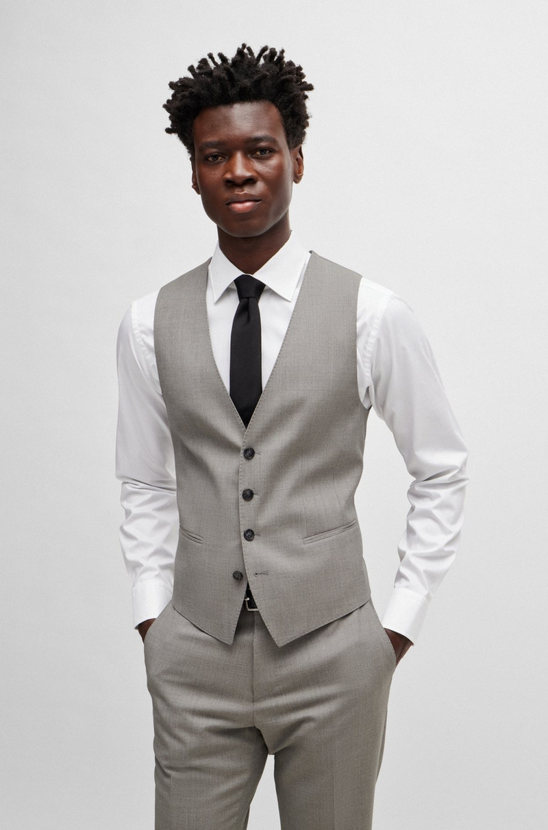 SLIM-FIT SUIT IN PATTERNED STRETCH WOOL 2