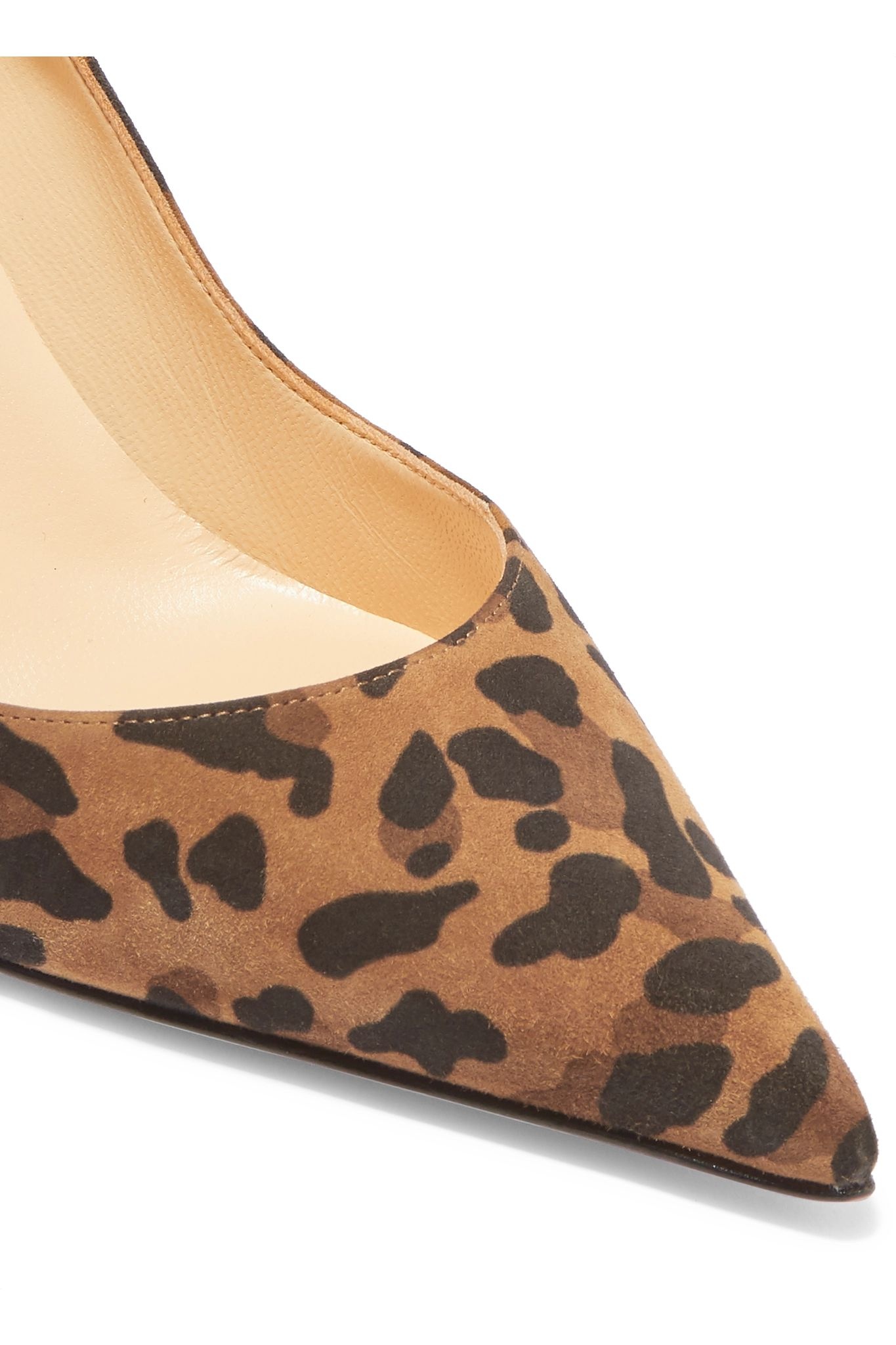 Clare 80 leopard-print suede pumps  - 5