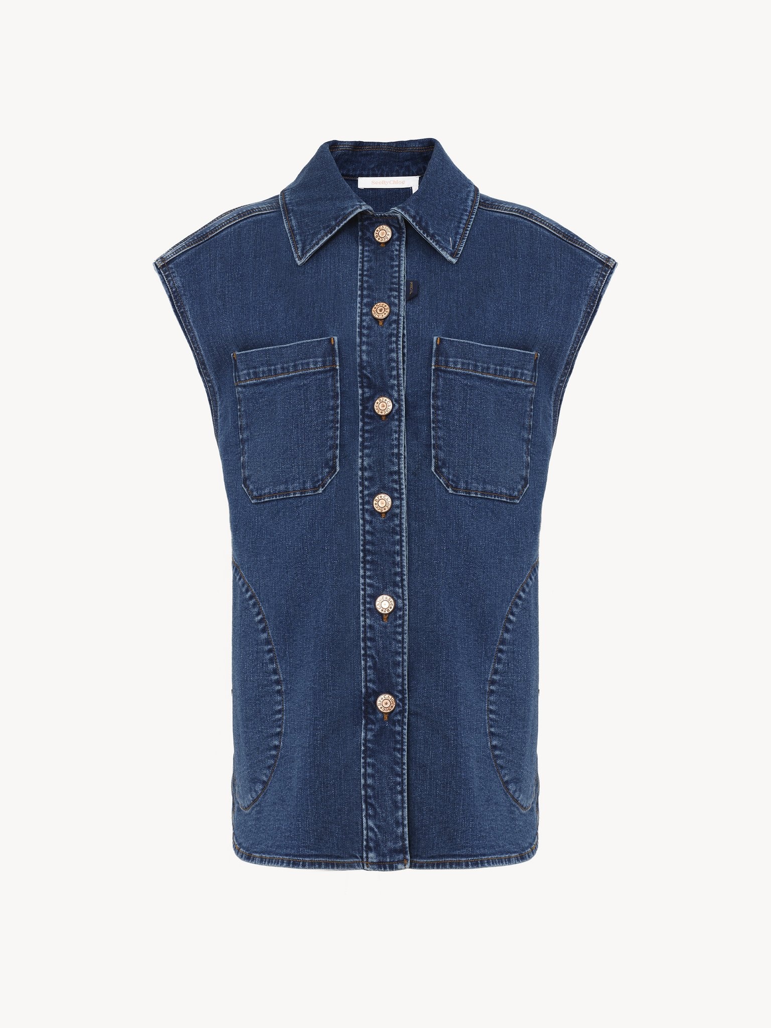 【送料&関税込】See by ChloAC Denim Vest See by Chloé OVERSIZED DENIM VEST | REVERSIBLE