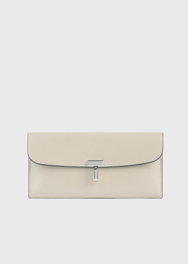 T-lock leather wallet fawn 1
