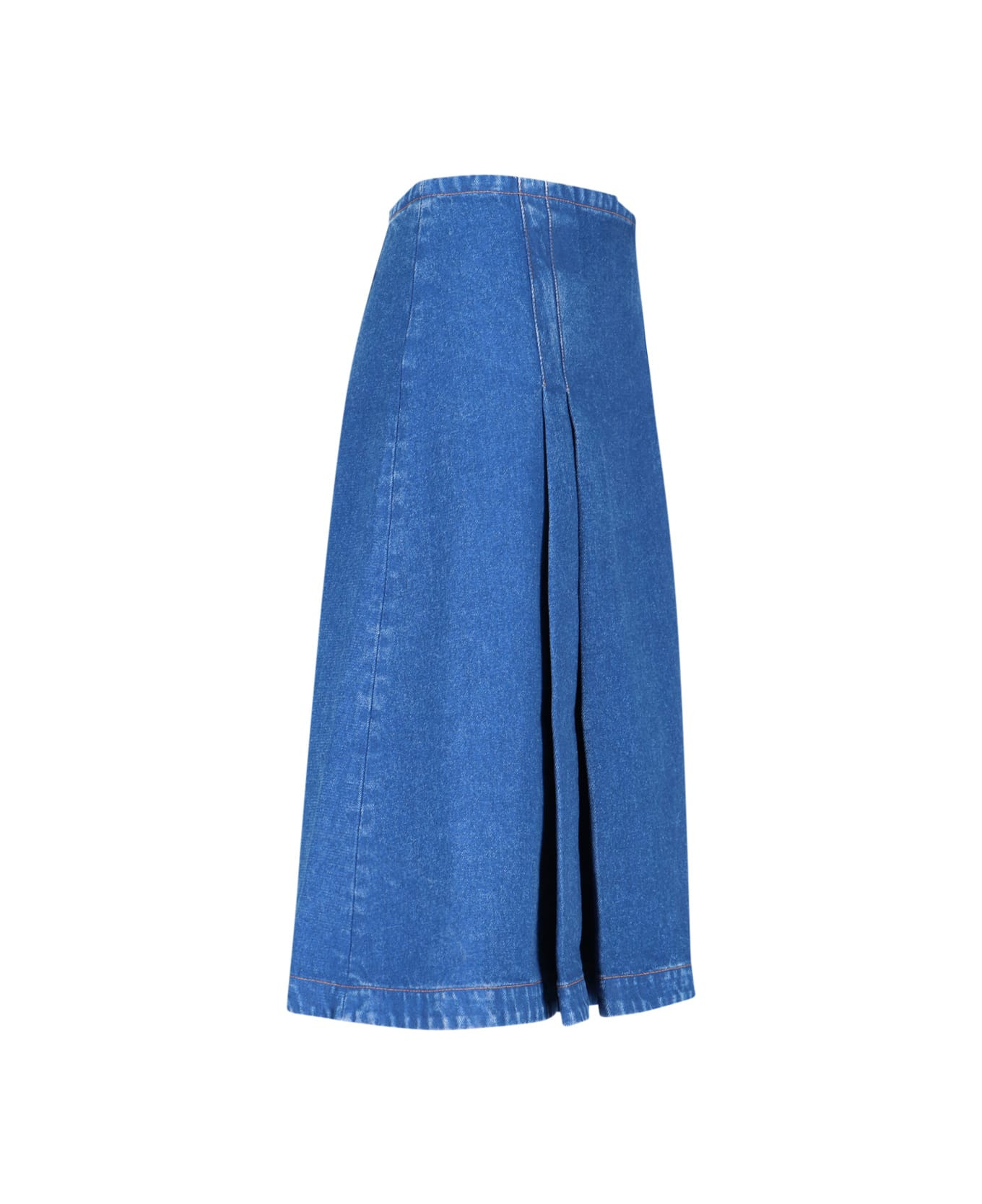 Denim Midi Skirt - 3