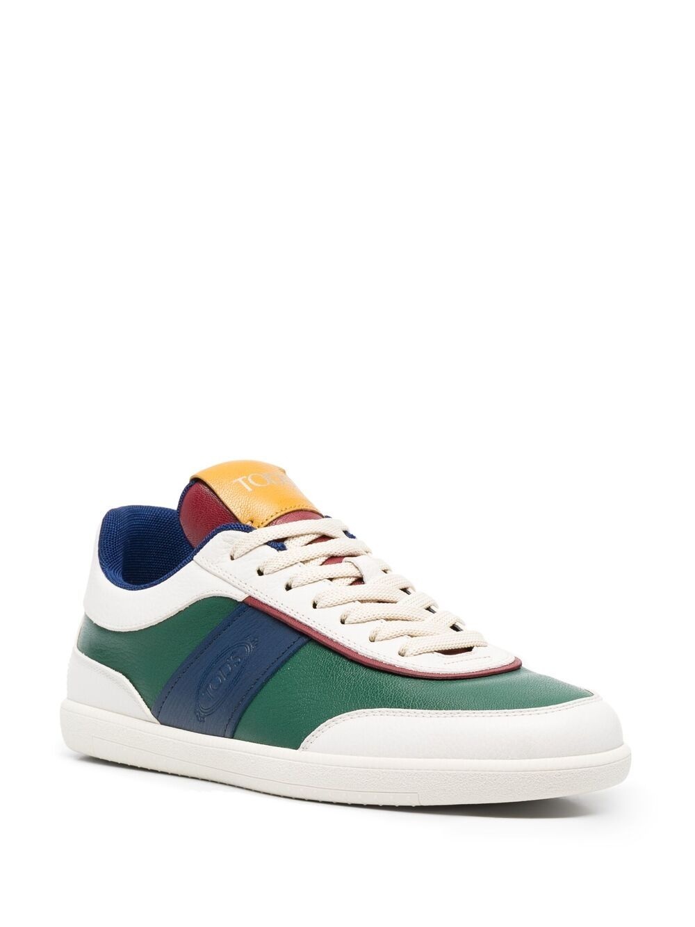 colour-block low-top sneakers - 2