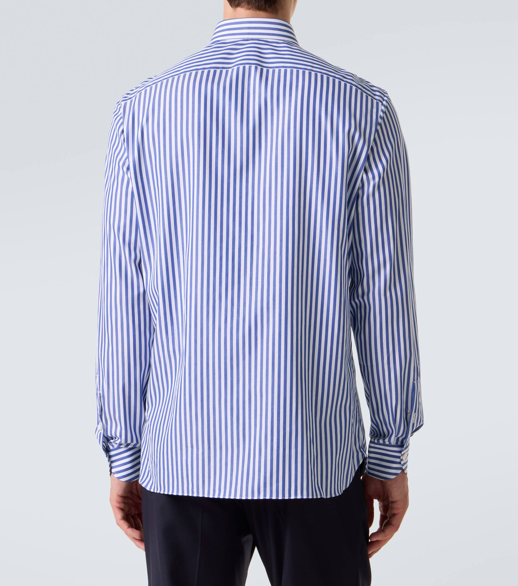 Striped cotton poplin shirt - 4