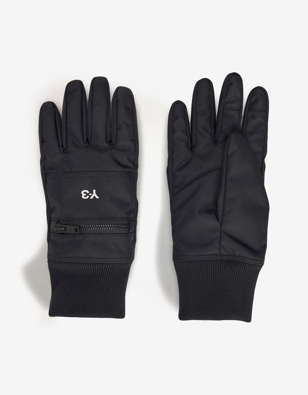 Y-3 Black Nylon Gloves - 1