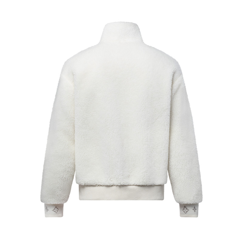 Leather Patch Fleece Blouson 3
