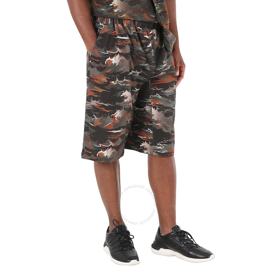 White Mountaineering Men's Graphic-Print Wide-Leg Shorts - 5