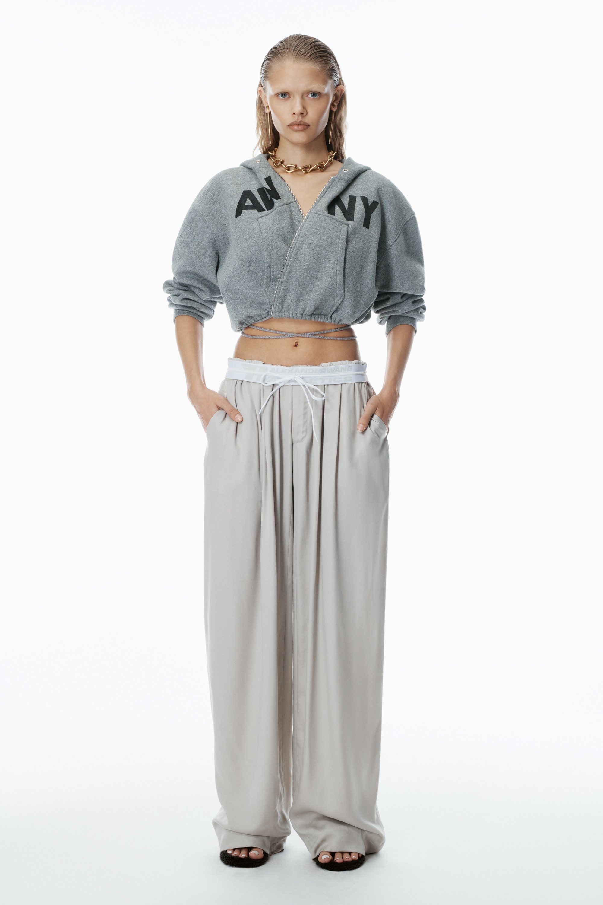 Pre-Styled Trouser with Turn-Down Waistband - 2