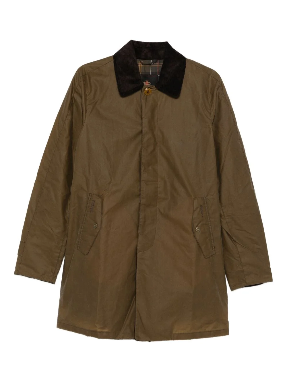 The Original Barbour Tartan corduroy collar coat - 1