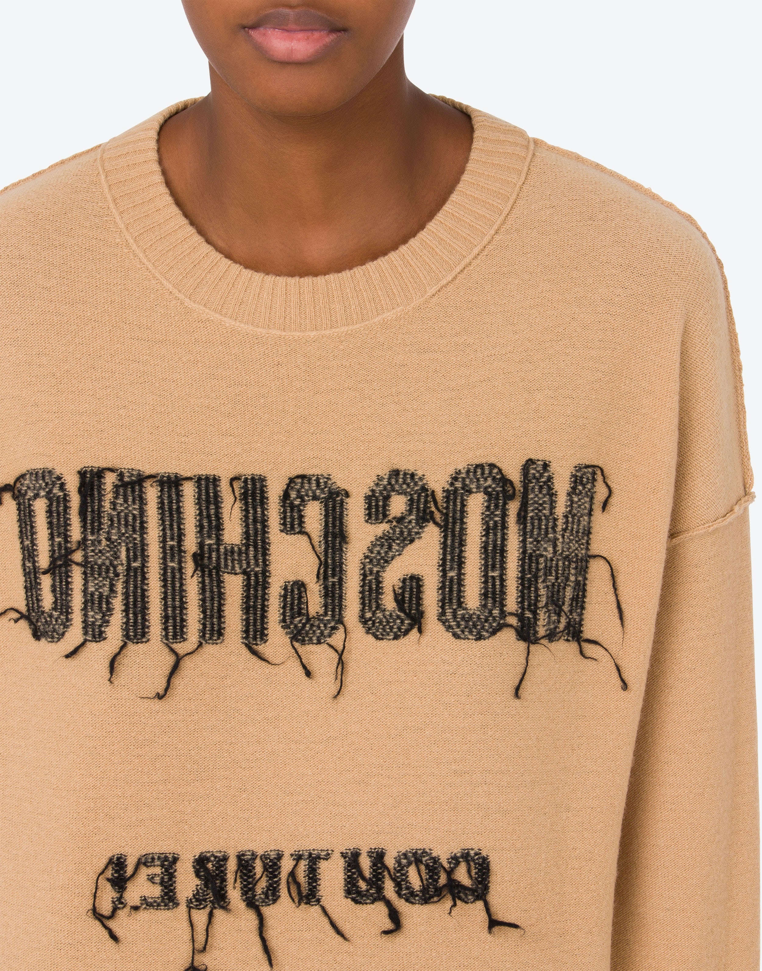 INSIDE OUT LOGO WOOL JUMPER - 4