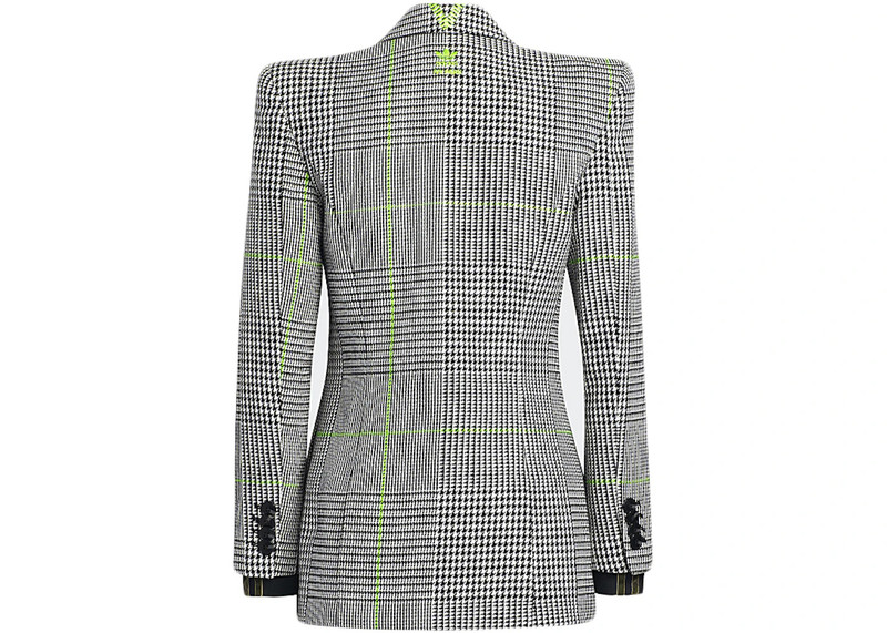 adidas adidas Ivy Park Halls of Ivy Suit Jacket White/Black/Semi Solar Slime outlook
