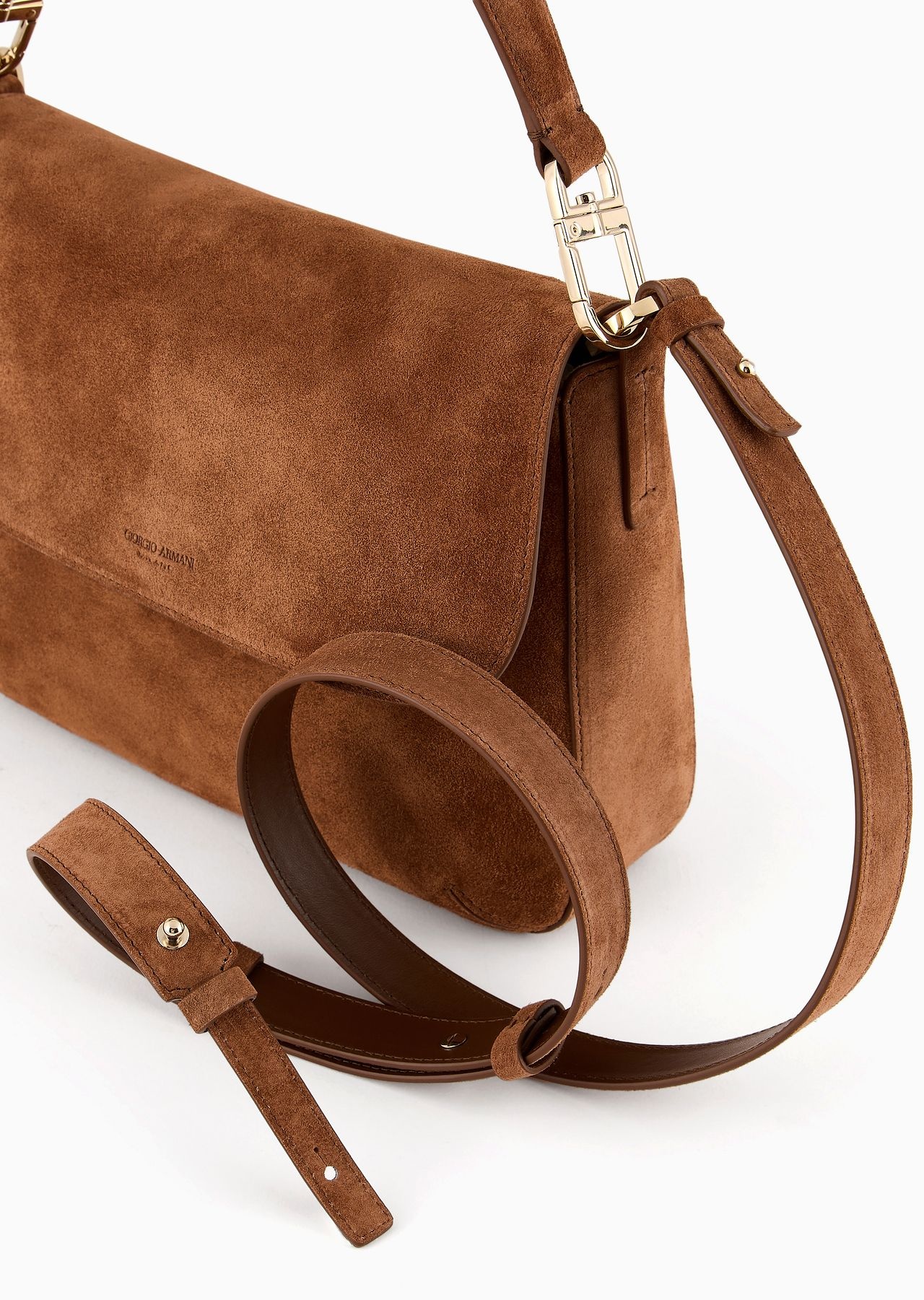 Medium la Prima Soft baguette bag in suede - 5