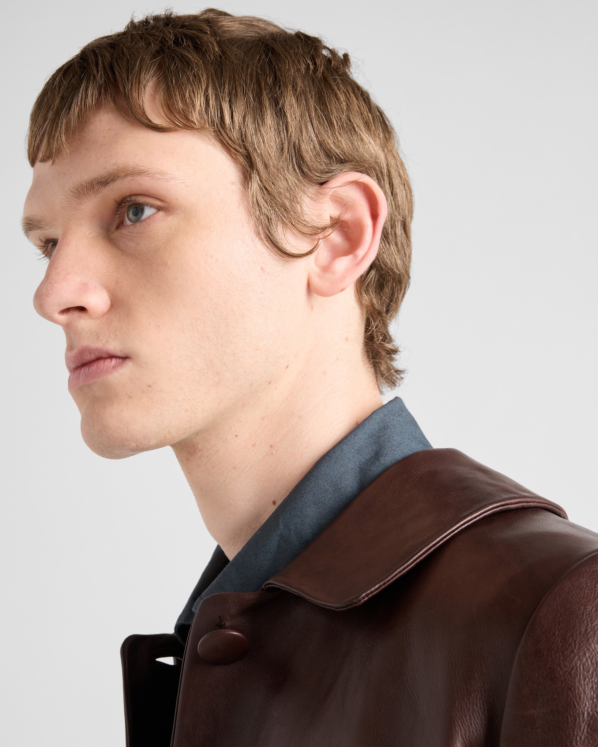 Leather blouson jacket - 3