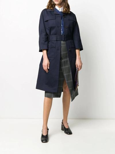 Marni single-breasted belted trench outlook