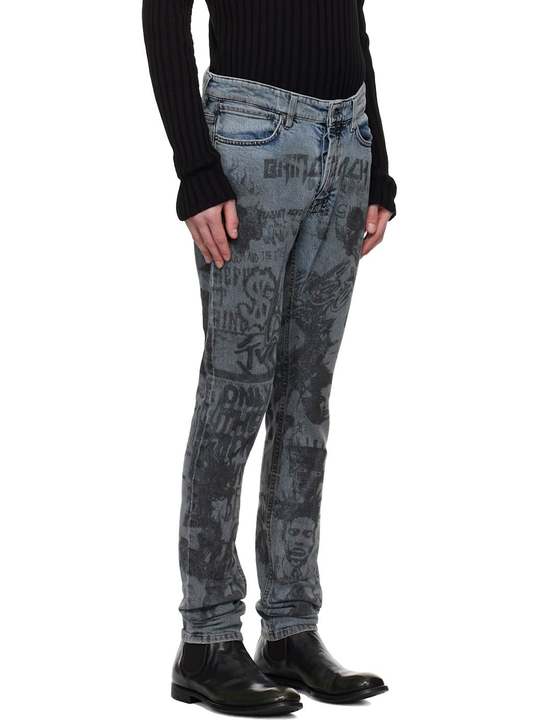 Blue Van Winkle Champagne Sketch Jeans - 2