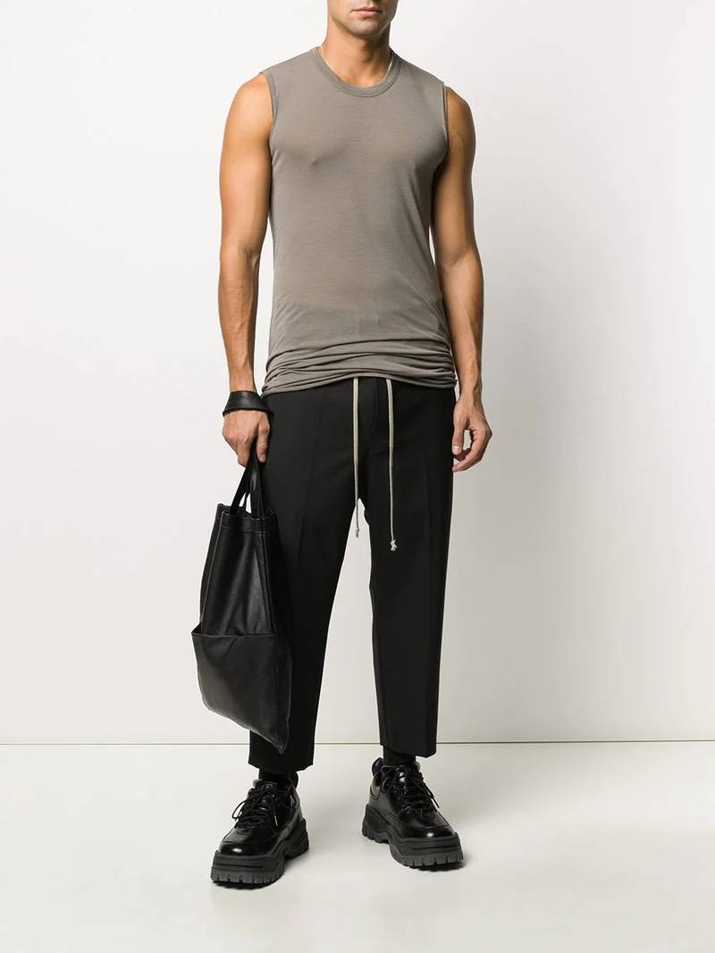 Rick Owens long crew neck tank top outlook