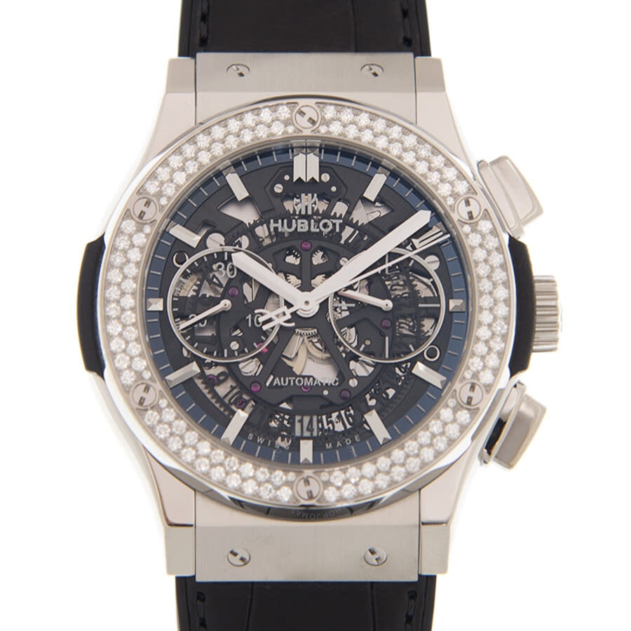 Hublot Classic Fusion Black Skeleton Dial Automatic Men's Chronograph Watch 525.NX.0170.LR.1104 - 2