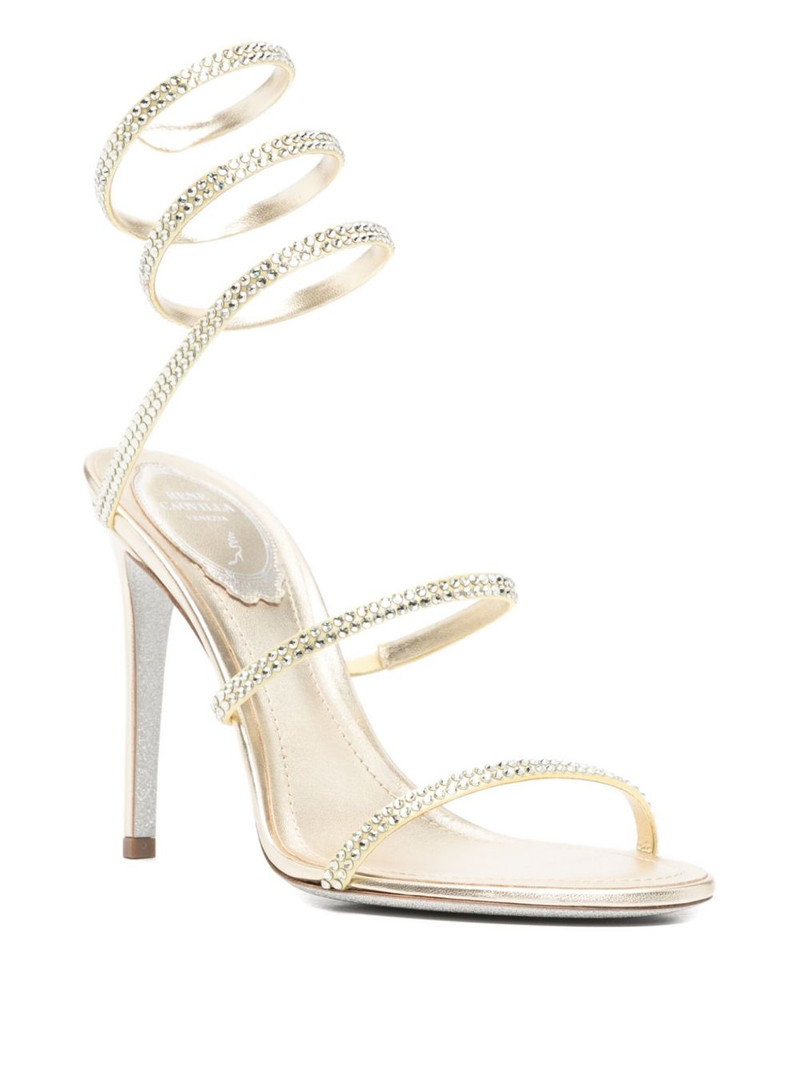 RENE CAOVILLA 105mm Cleo spiral heeled sandals outlook