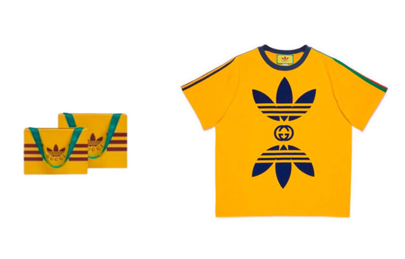 GUCCI Gucci x adidas Cotton Jersey T-Shirt 'Yellow' 691636-XJEKR-7219 outlook