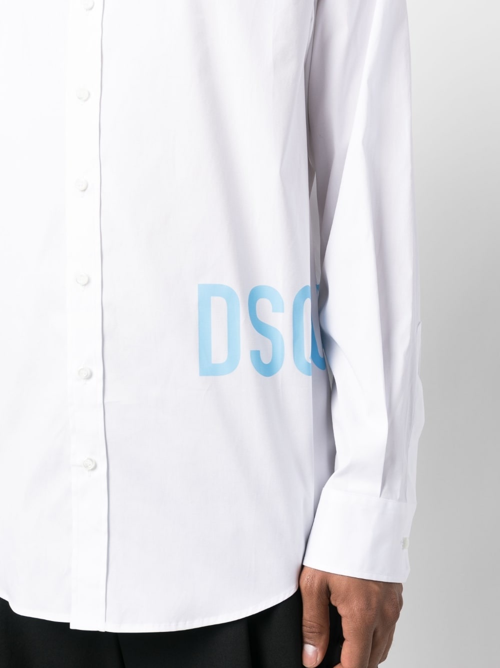 logo-print cotton shirt - 5