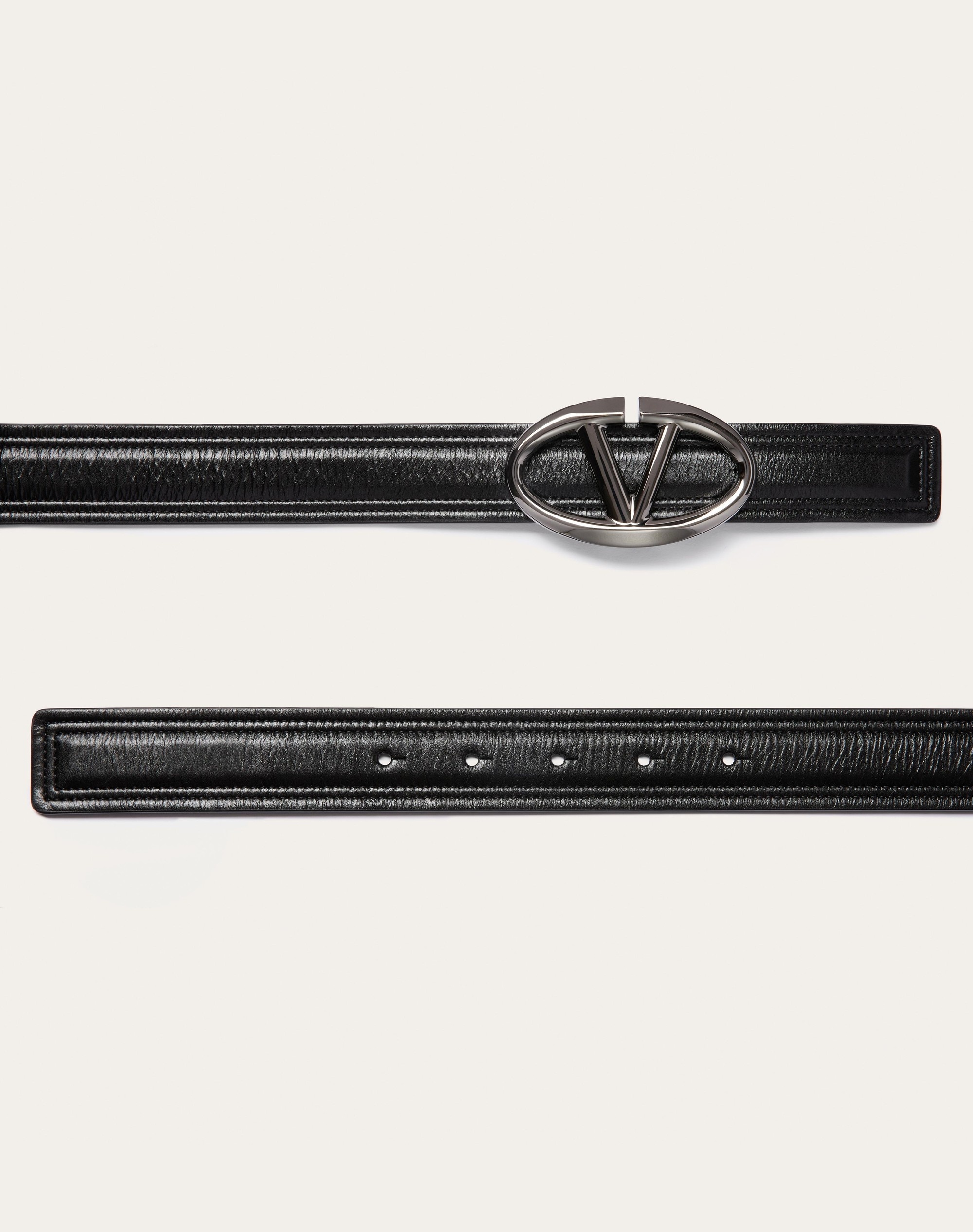 THE BOLD EDITION VLOGO SHINY CALFSKIN BELT 30 MM - 3