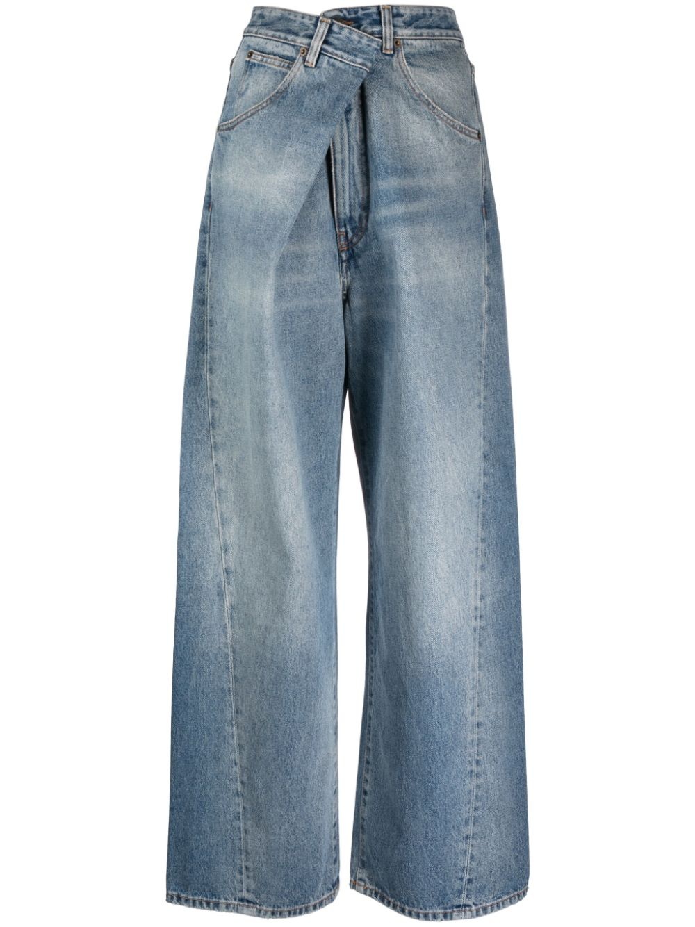 Ines asymmetric wide-leg jeans - 1