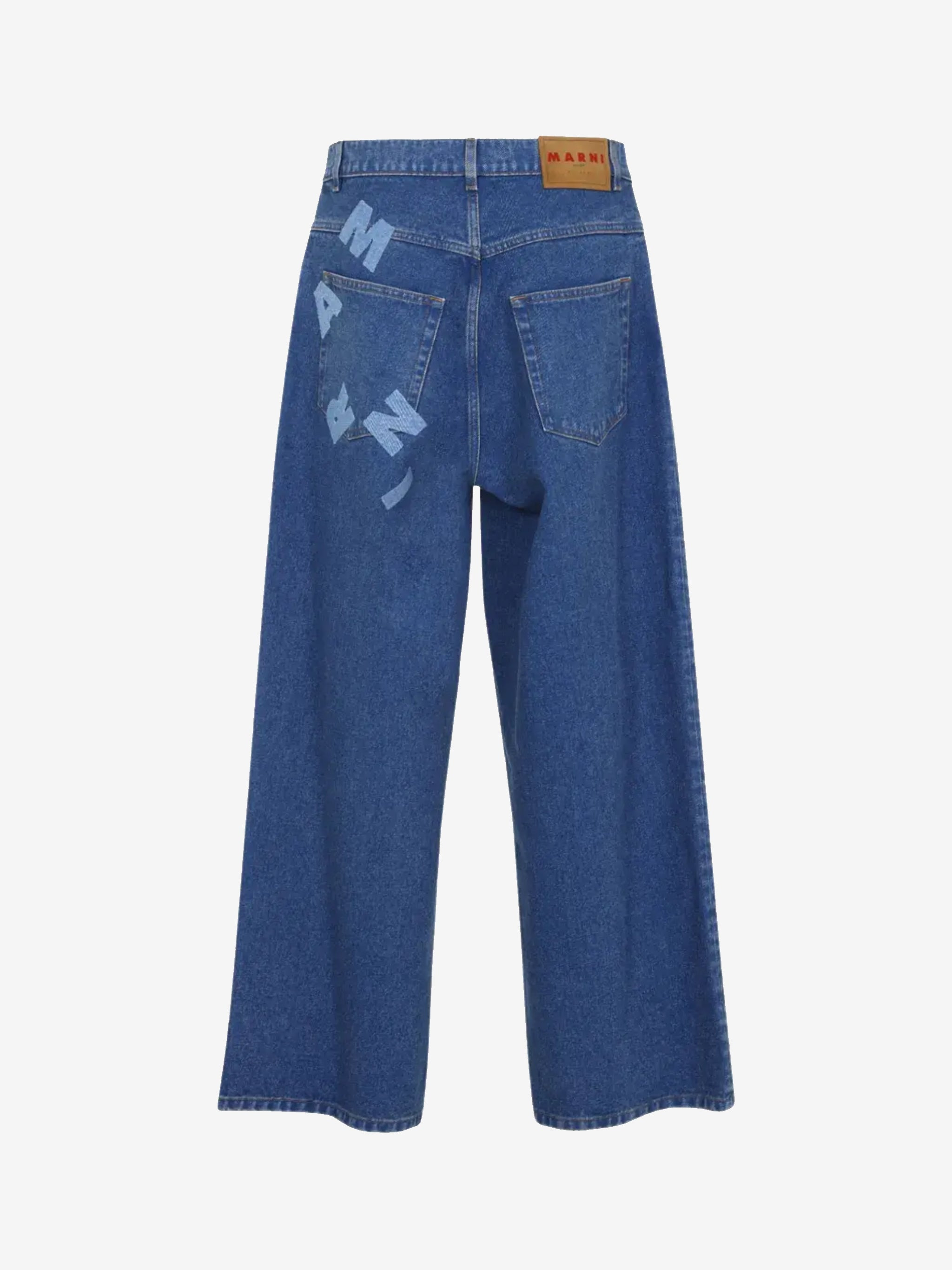MARNI - Men Printed Logo Red Patch Jeans - 2