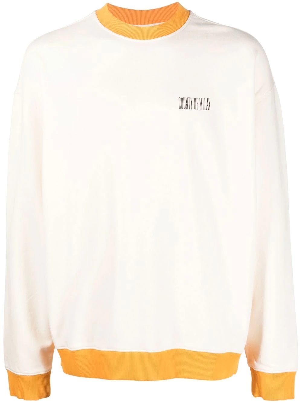 logo-print cotton sweatshirt - 1