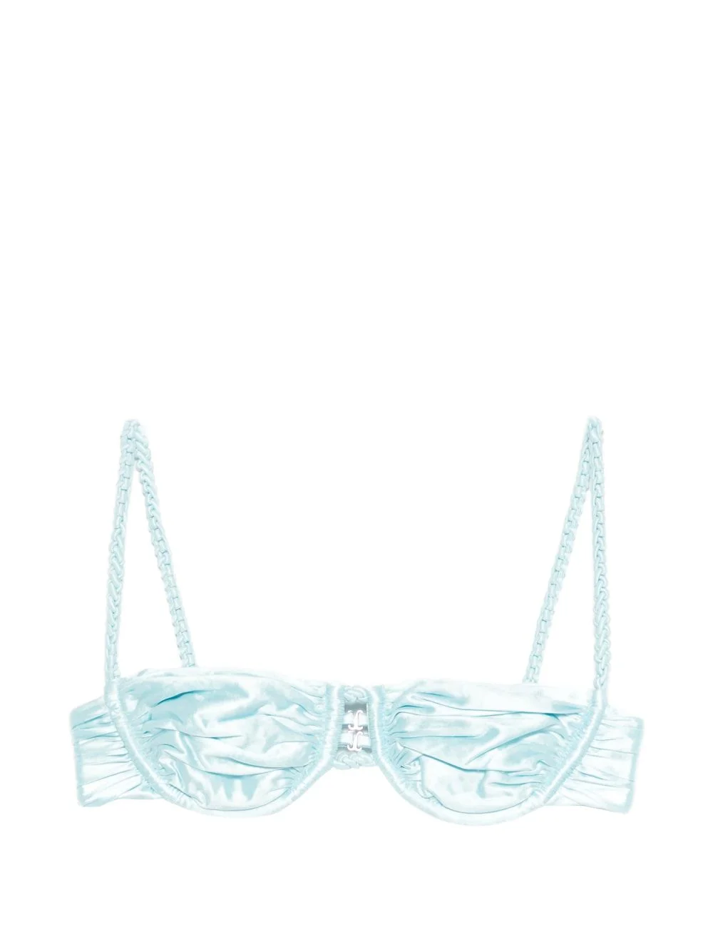 ruched weave bikini top - 1