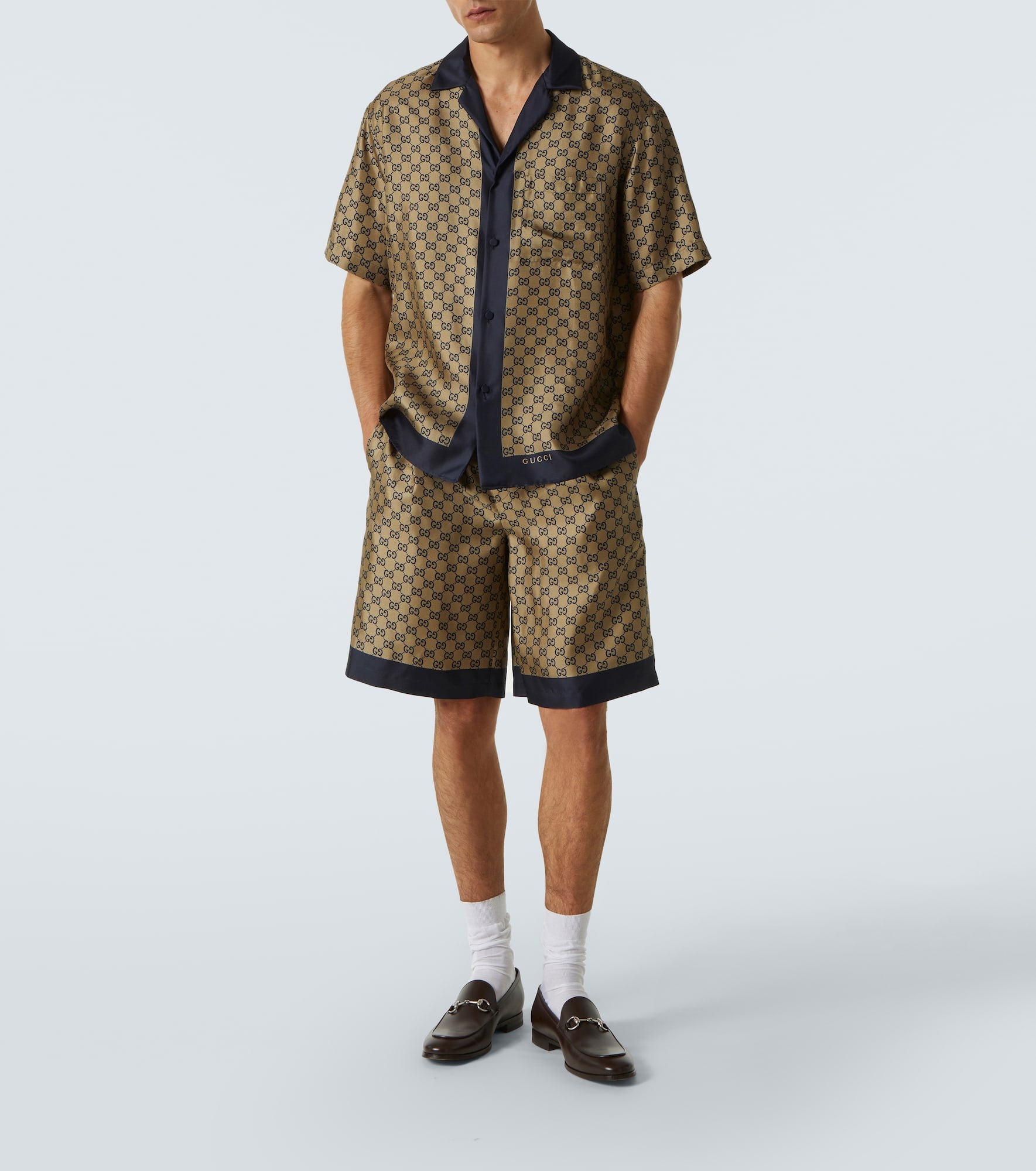 GG printed silk shirt - 2