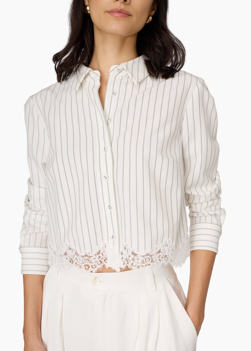 CALLUM BUTTON DOWN WHITE PINSTRIPE 4