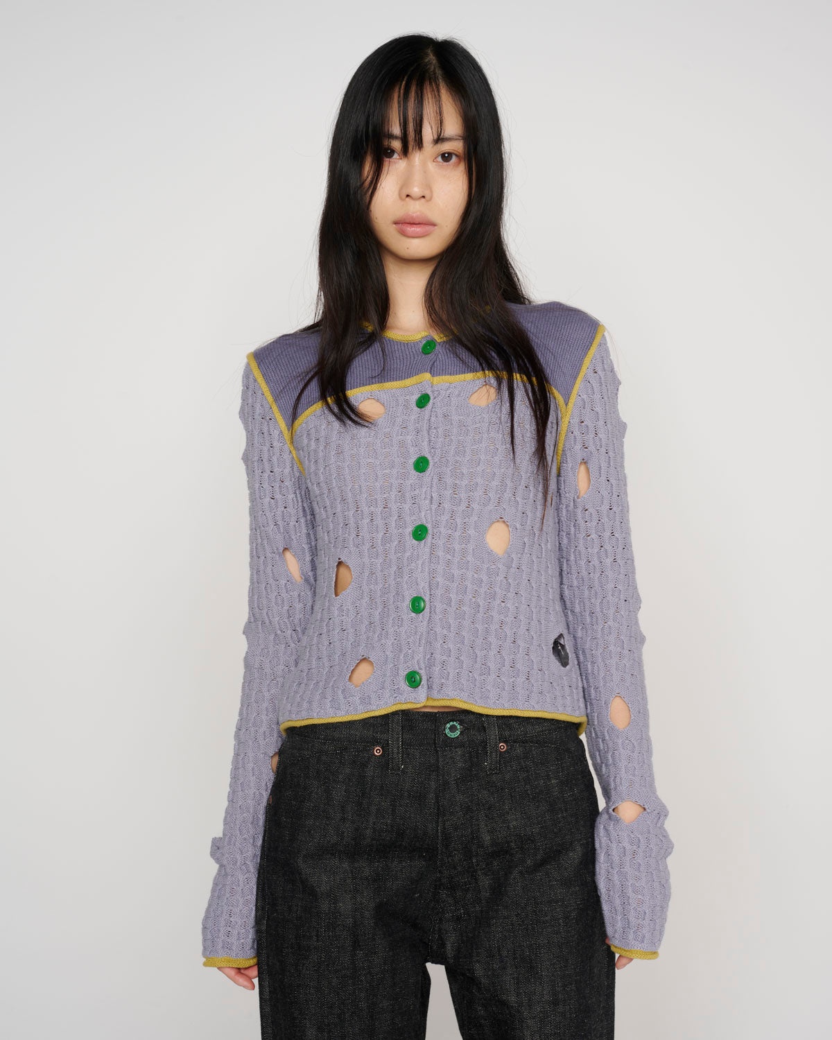 Reverse Seam Wholey Sweater - Washed Blue - 5
