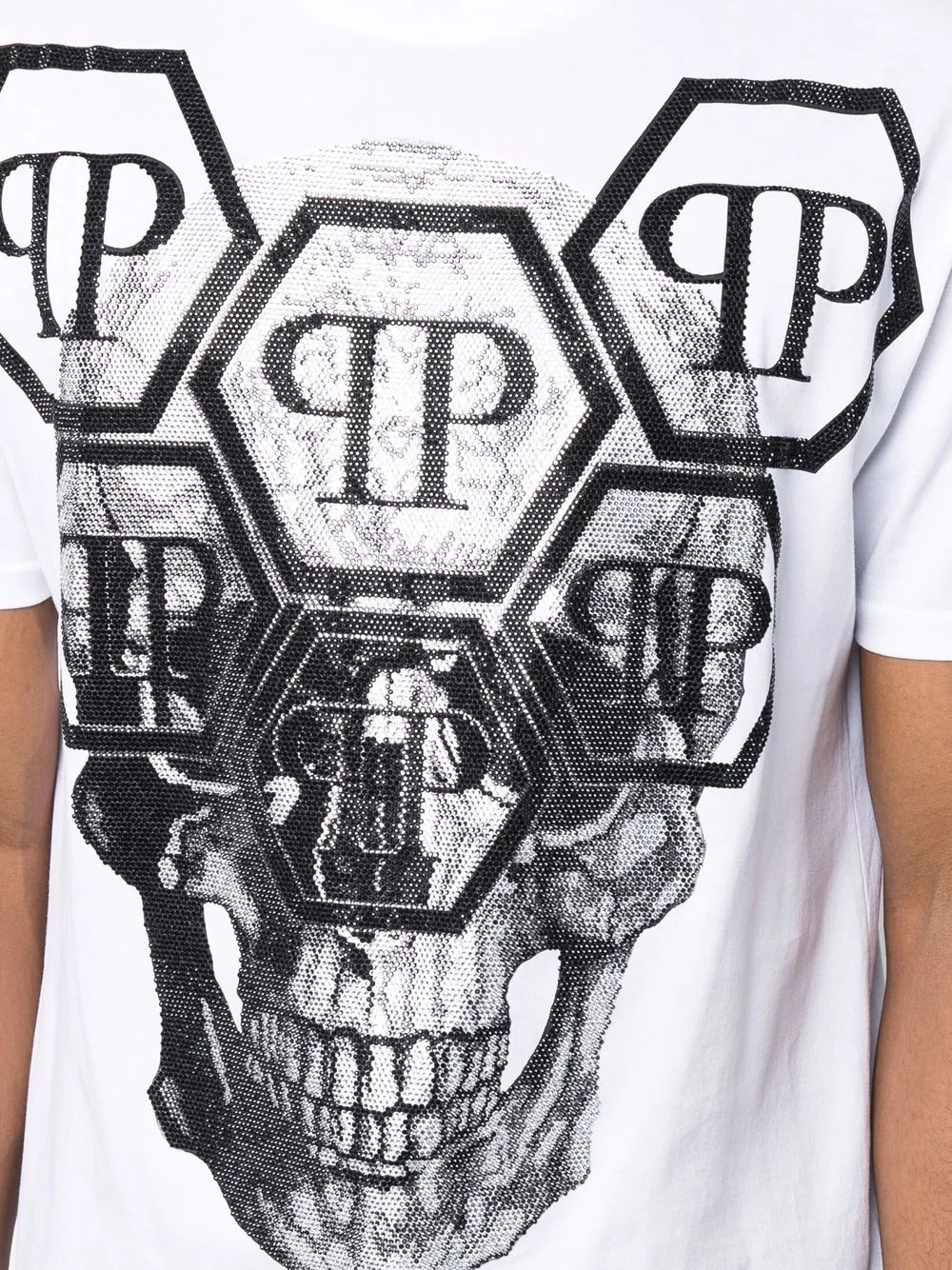 crystal skull logo T-shirt - 5