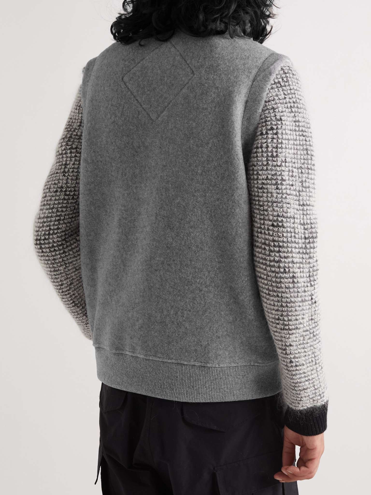 Mersey Logo-Appliquéd Recycled Wool-Blend Fleece Gilet - 4