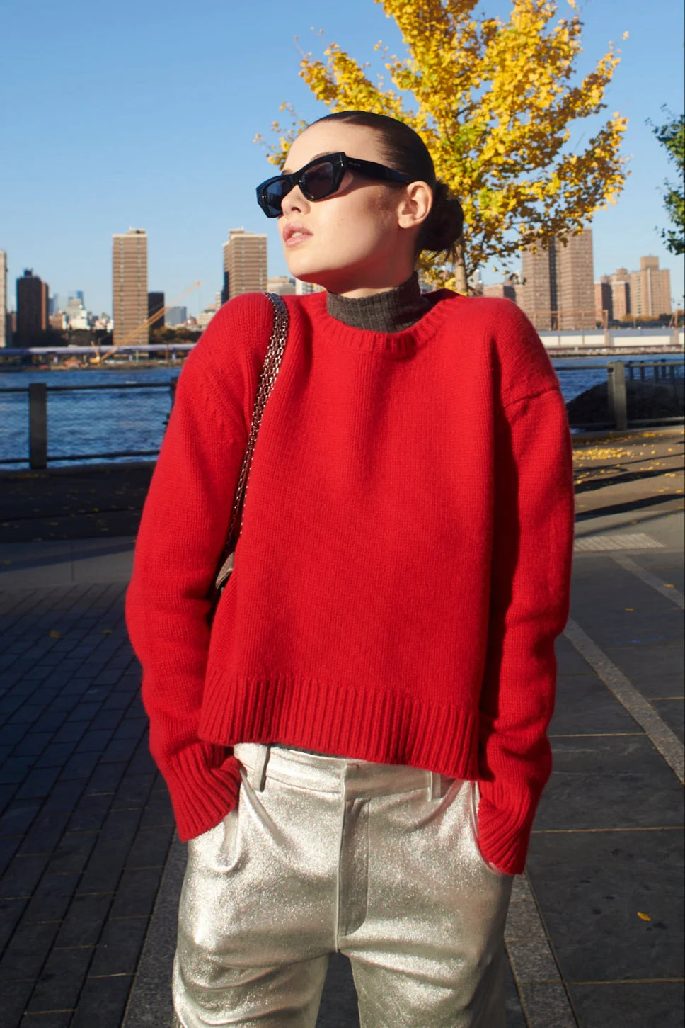 RED HEAVY CASHMERE SWEATER - 1