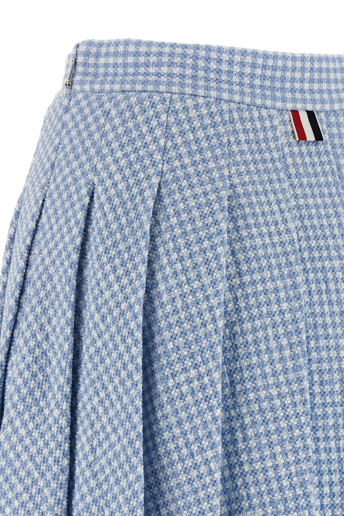 Thom Browne Women Pleated Tweed Skirt - 4