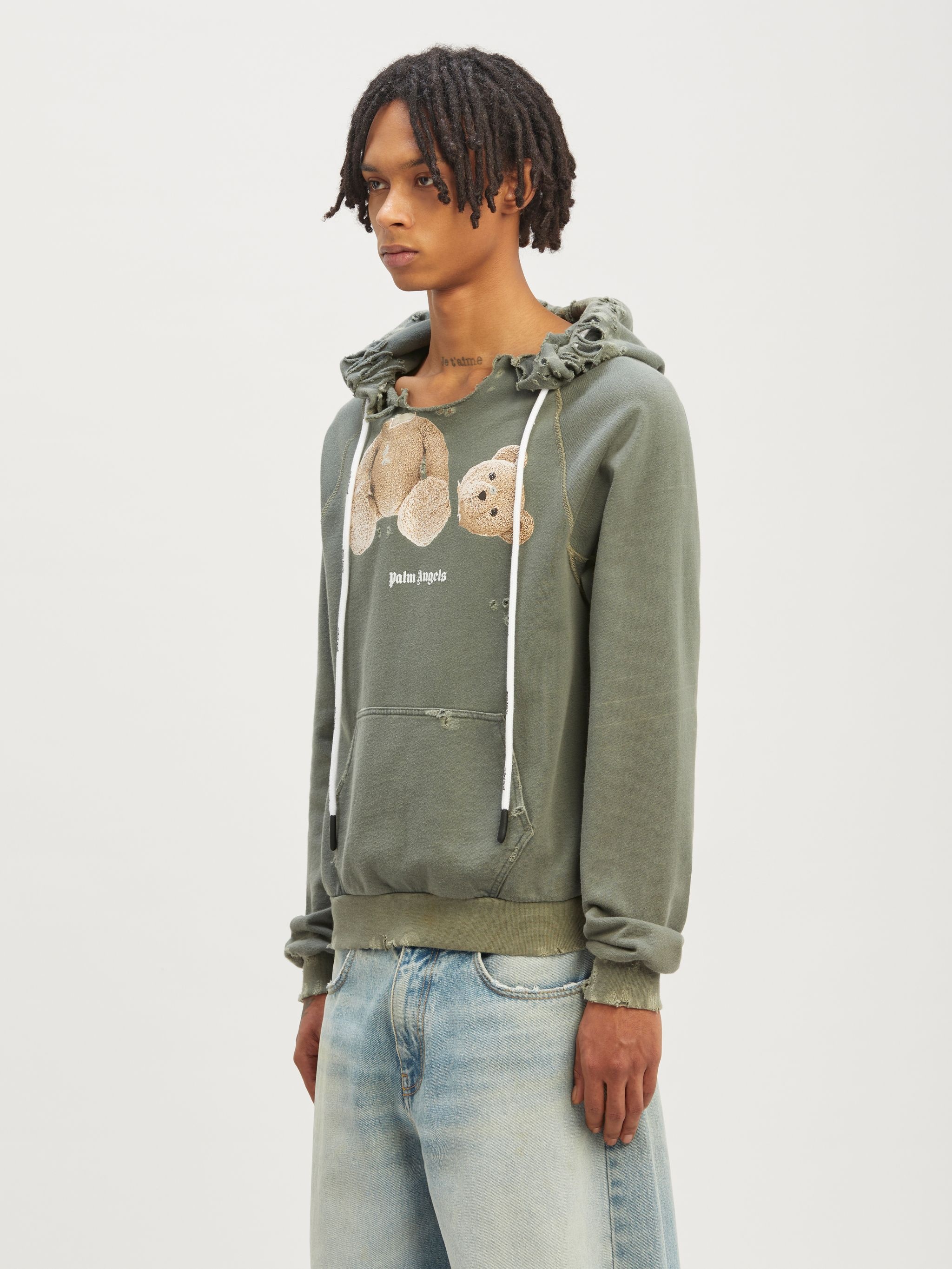 Bear Ripped Slim Hoody - 4