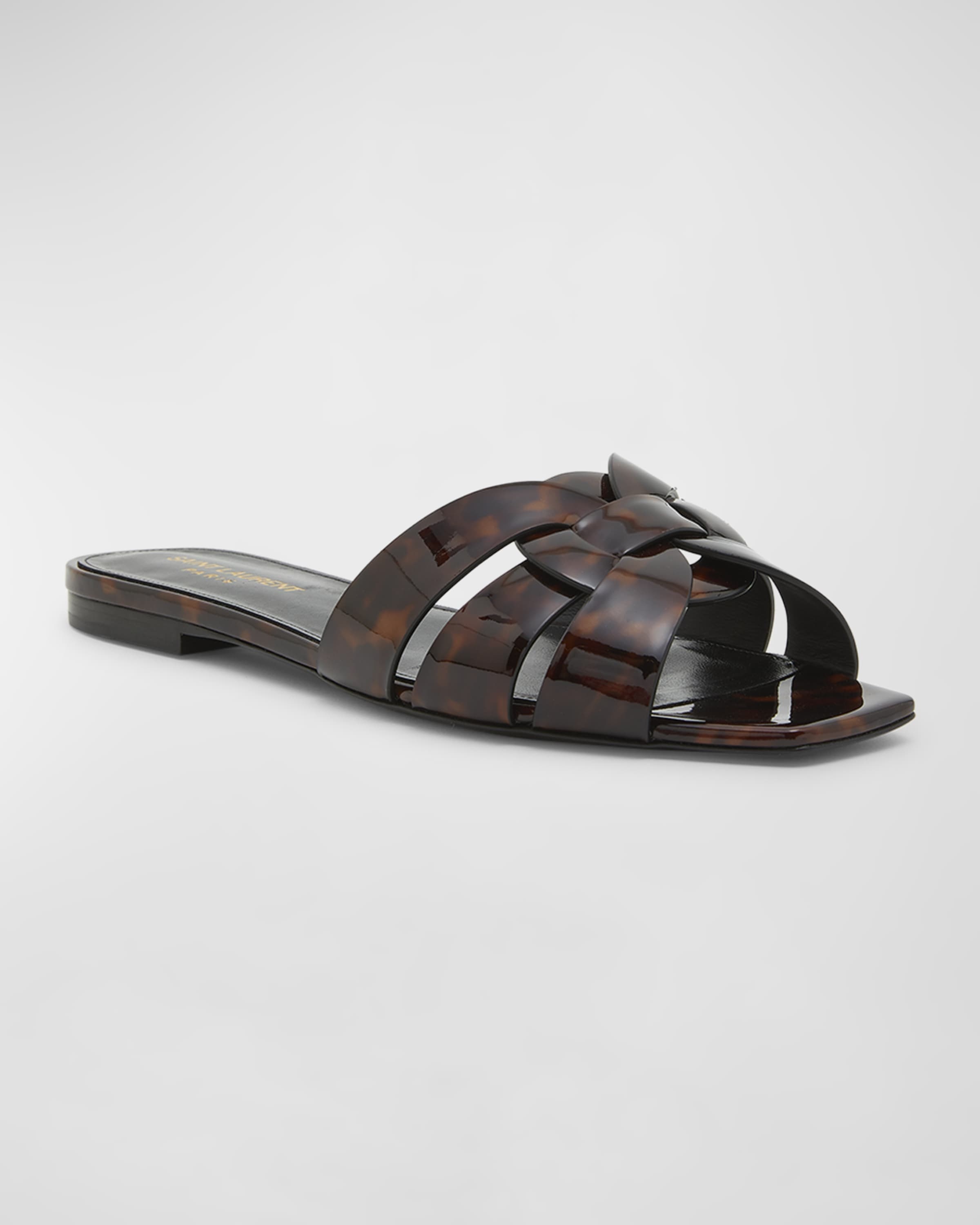 Tribute Tortoise Shell Flat Slide Sandals - 4